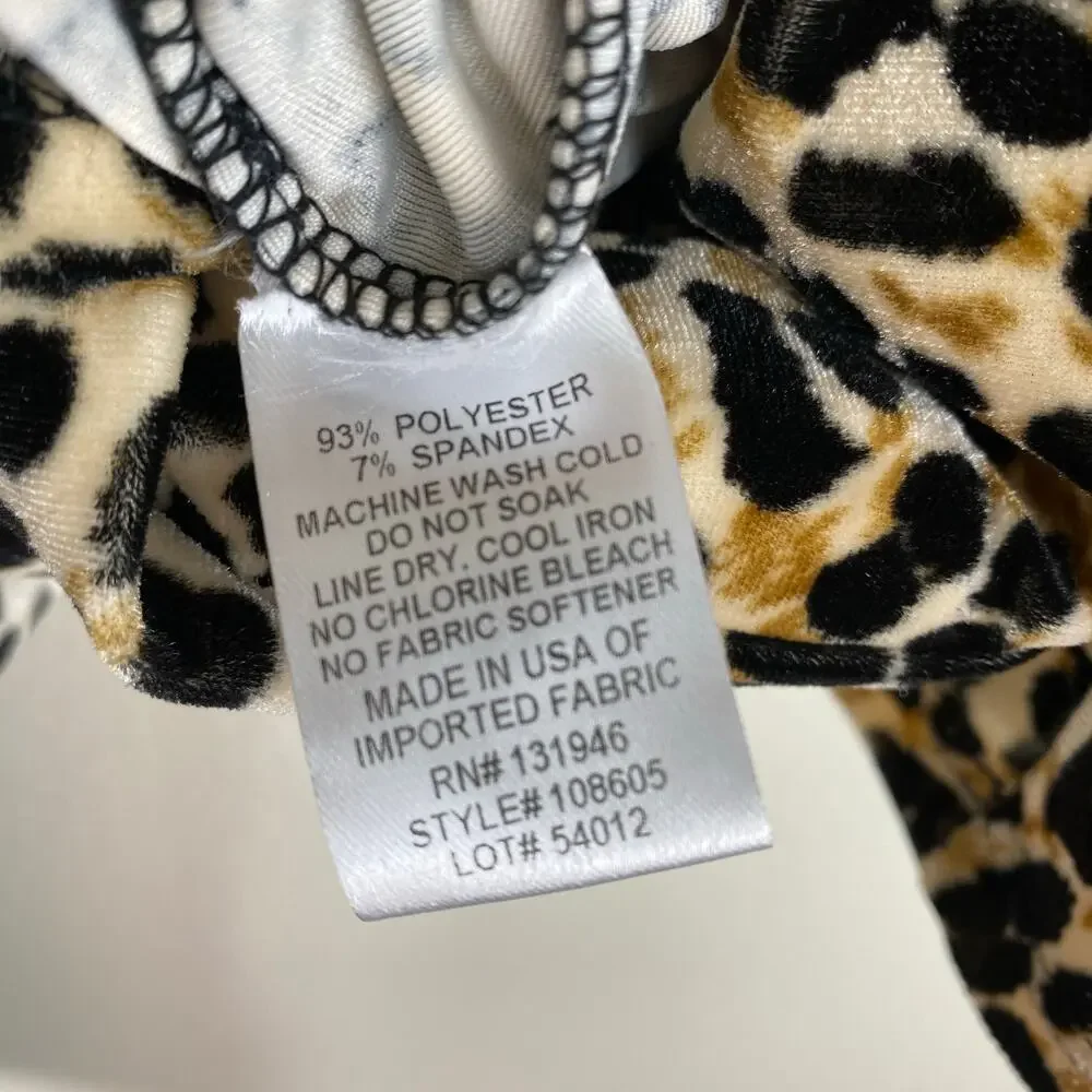 Jude Connally Kerry Animal Velvet Shift Dress Beige Black Size XL - Picture 10 of 11